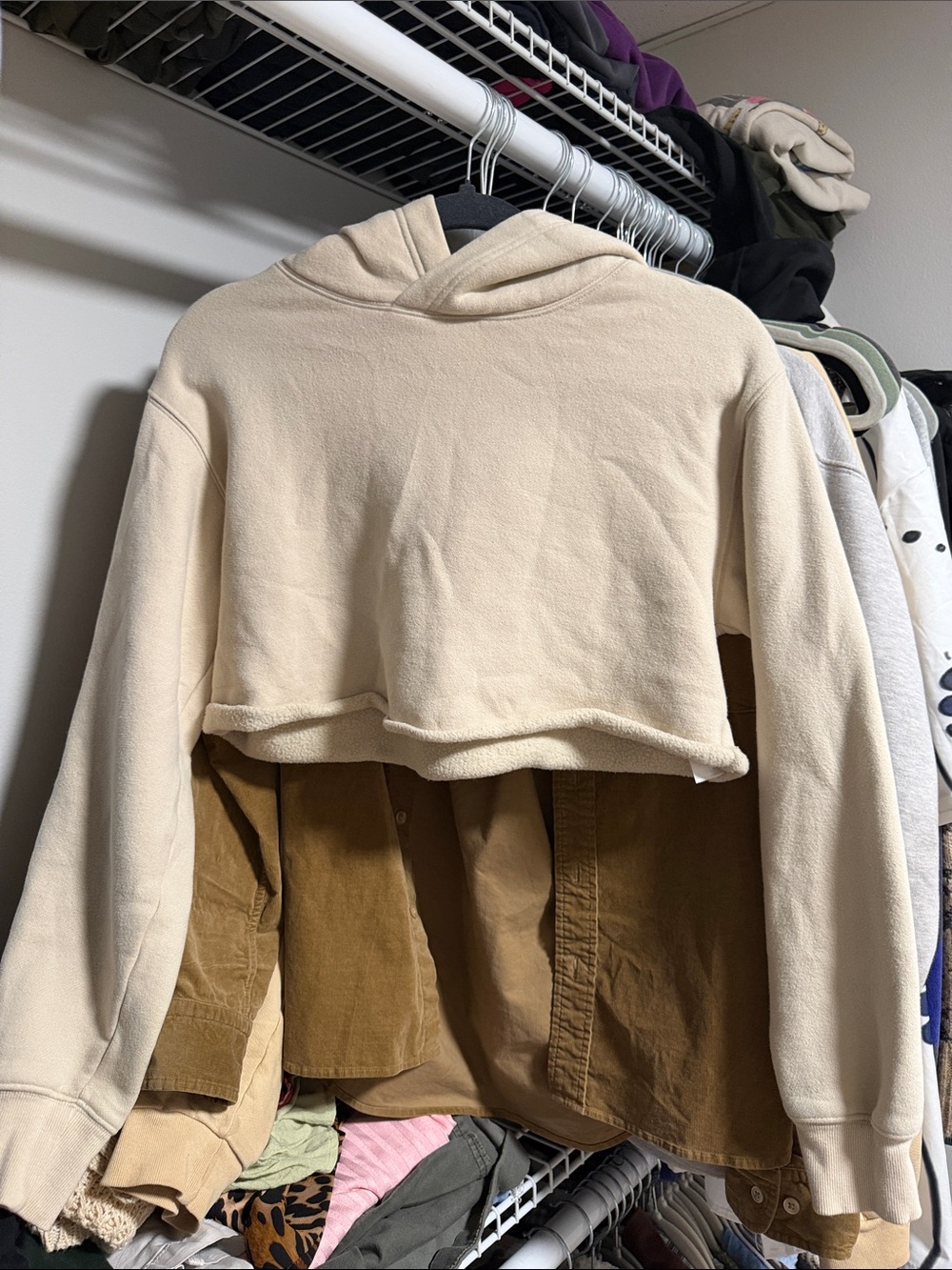 TNA Kids Cream Cropped Hoodie